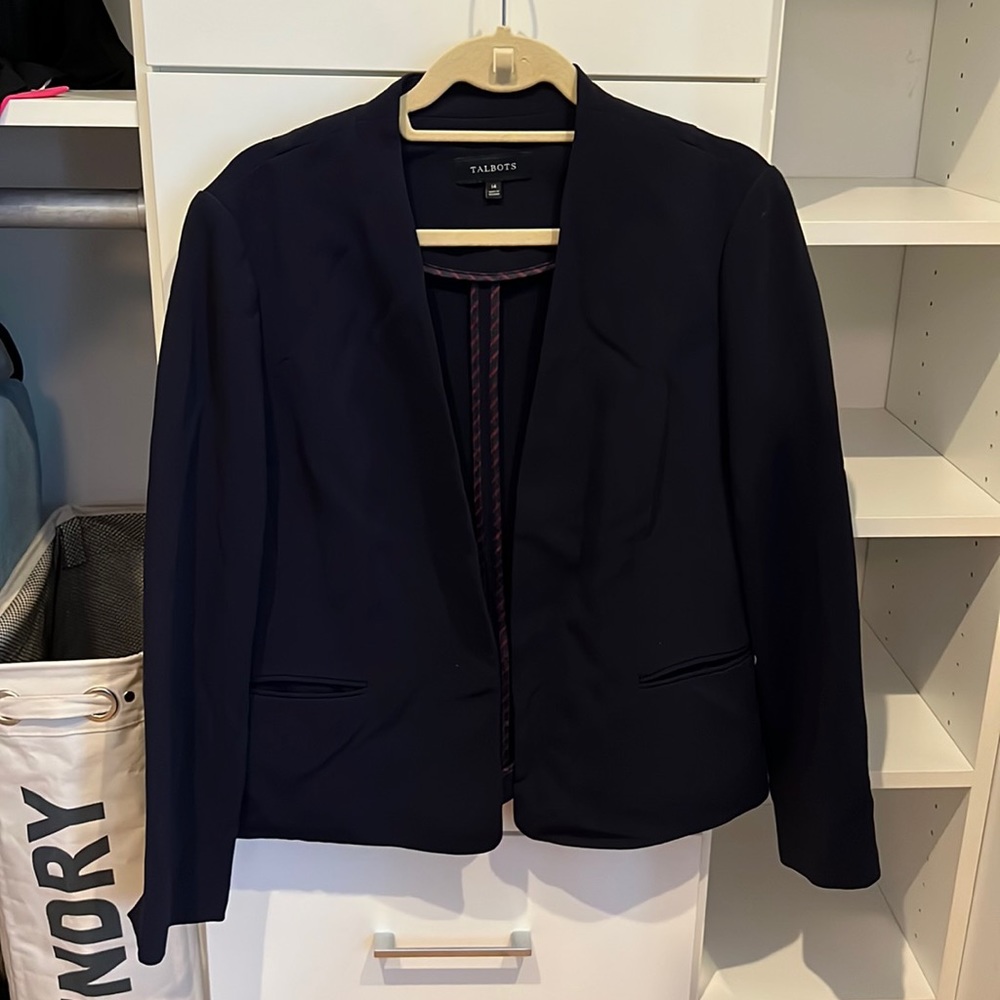 Talbots Collarless Suit Jacket